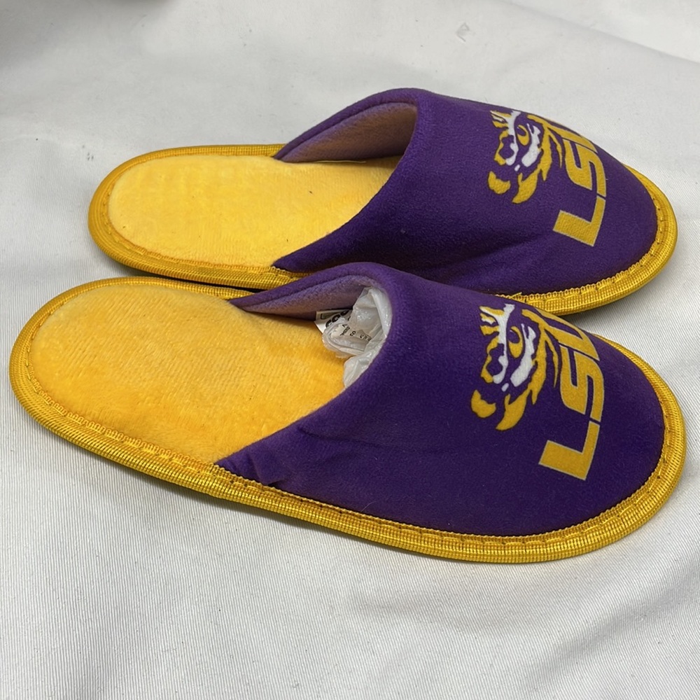 NEW!!! Lsu university slide in house shoes kids sz L - Picture 3 of 6